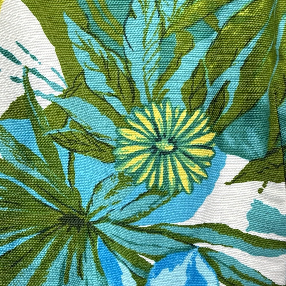 Talbots Retro Tropical Floral Textured Cotton Sleeveless Sheath Dress Size 10 - Picture 5 of 11